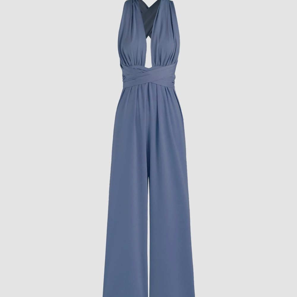 Cider Cross-Back Blue Jumpsuit